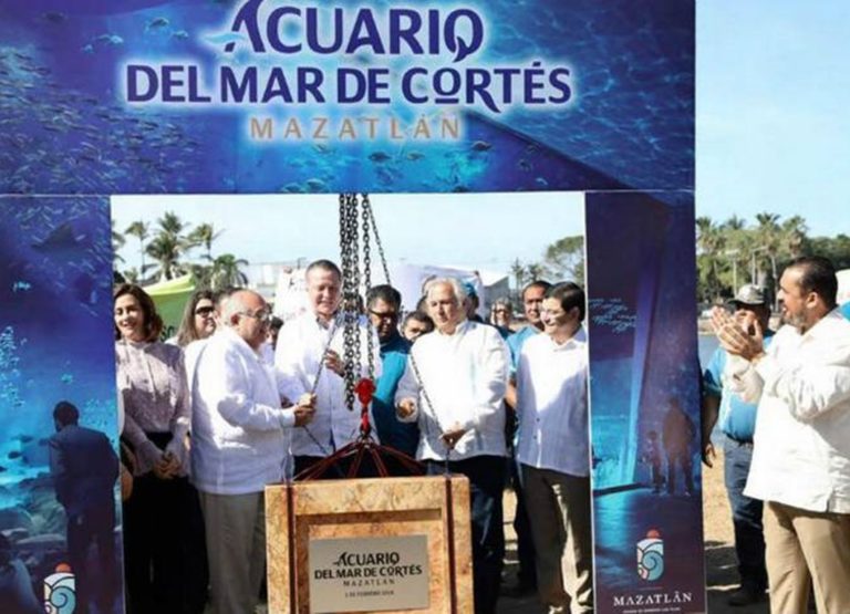 Colocan primera piedra del Acuario del Mar de Cortés en Mazatlán