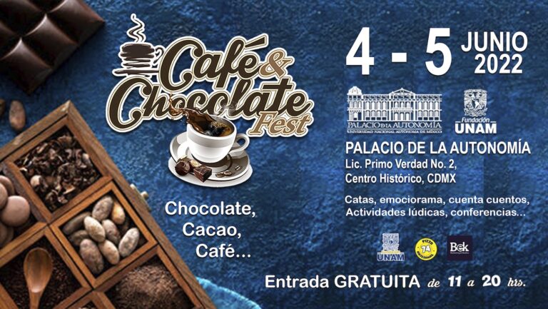 #Agenda Café y chocolate Fest 2022 en Palacio de la Autonomía